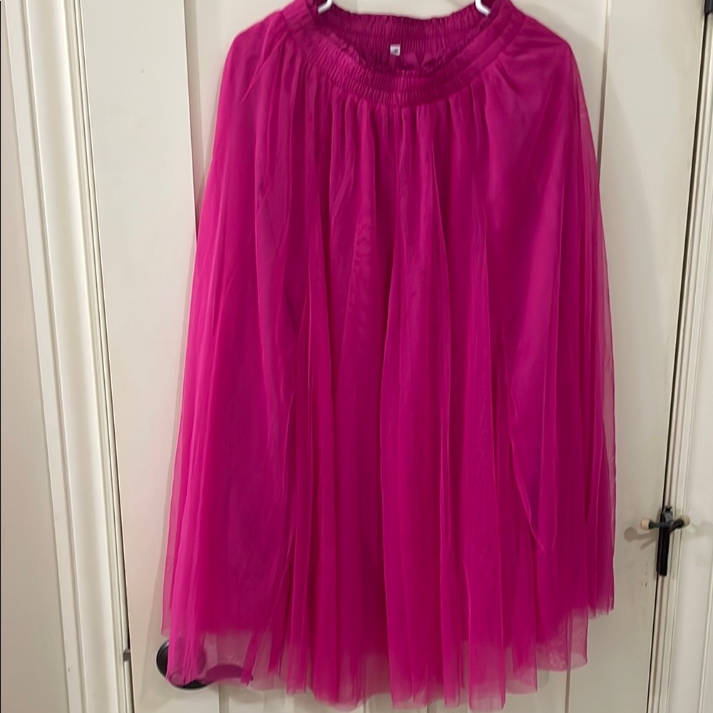 Elegant Pink Tulle Skirt
